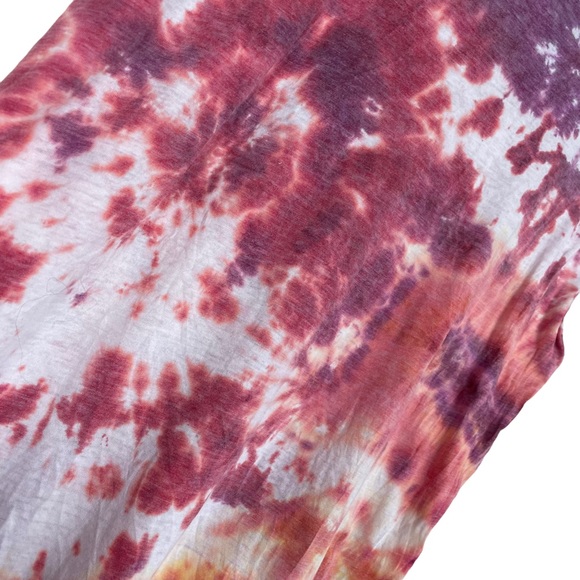 NWOT Led Zeppelin Tye-Dye Hippy Zoso Spell-out Graphic Ladies XL T-Shirt SS Pink - Picture 10 of 11